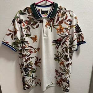 Zara Floral Polo Shirt